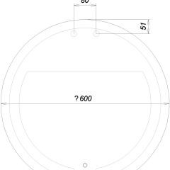 Зеркало Halo 600х600 с тёплой подсветкой Sansa (SH1065Z) в Североуральске - severouralsk.mebel24.online | фото 2