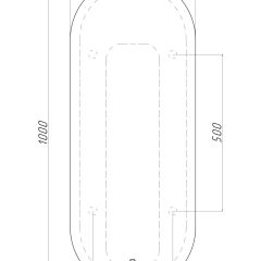 Зеркало Кито 1000х400 с подсветкой Домино (GL7047Z) в Североуральске - severouralsk.mebel24.online | фото 2