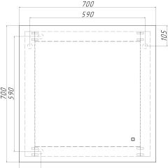 Зеркало Минск 700х700 с подсветкой Домино (GL7039Z) в Североуральске - severouralsk.mebel24.online | фото 8