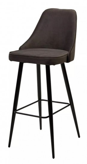 Барный стул NEPAL-BAR ГРАФИТ #14, велюр/ черный каркас (H=78cm) М-City в Североуральске - severouralsk.mebel24.online | фото 1
