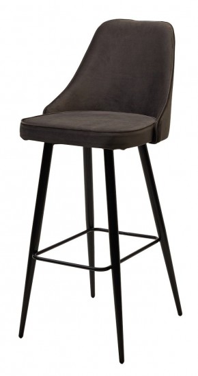Барный стул NEPAL-BAR ГРАФИТ #14, велюр/ черный каркас (H=78cm) М-City в Североуральске - severouralsk.mebel24.online | фото 4