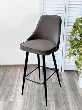 Барный стул NEPAL-BAR ГРАФИТ #14, велюр/ черный каркас (H=78cm) М-City в Североуральске - severouralsk.mebel24.online | фото 5