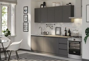 ЧЕЛСИ Кухонный гарнитур 2,0 м (Графит) в Североуральске - severouralsk.mebel24.online | фото