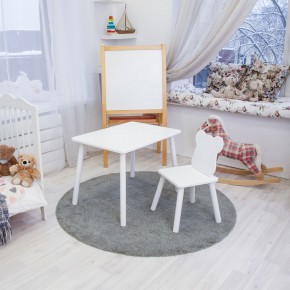Детский комплект стол и стул «Мишка» Rolti Baby (белый/белый, массив березы/мдф) в Североуральске - severouralsk.mebel24.online | фото 2