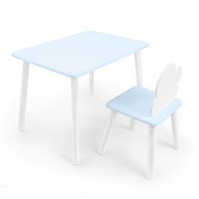 Детский комплект стол и стул «Облачко» Rolti Baby  (голубая столешница/голубое сиденье/белые ножки) в Североуральске - severouralsk.mebel24.online | фото