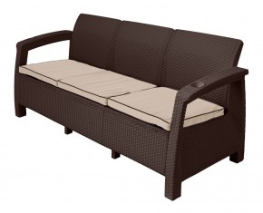 Диван Yalta Premium Sofa 3 Set (Ялта) шоколадный (+подушки под спину) в Североуральске - severouralsk.mebel24.online | фото 1