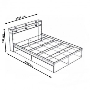 Камелия Кровать 1200, цвет дуб сонома, ШхГхВ 123,5х217х78,2 см., сп.м. 1200х2000 мм., без матраса, основание есть в Североуральске - severouralsk.mebel24.online | фото 5