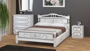 КАРИНА-5 Кровать из массива 1400 с 2-мя ящиками в Североуральске - severouralsk.mebel24.online | фото 1