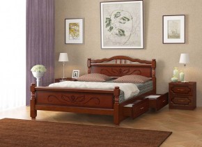 КАРИНА-5 Кровать из массива 1400 с 2-мя ящиками в Североуральске - severouralsk.mebel24.online | фото 2