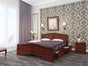 КАРИНА-6 Кровать из массива  (Орех) с 2-мя ящиками в Североуральске - severouralsk.mebel24.online | фото