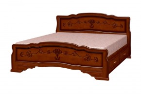 КАРИНА-6 Кровать из массива  (Орех) с 2-мя ящиками в Североуральске - severouralsk.mebel24.online | фото 2