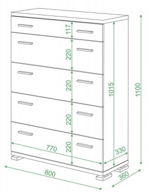 Комод Домино Лайт КМ-2 в Североуральске - severouralsk.mebel24.online | фото 2