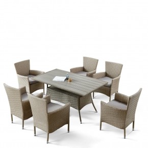 Комплект плетеной мебели AFM-195-6Pcs Beige (6+1) в Североуральске - severouralsk.mebel24.online | фото 3