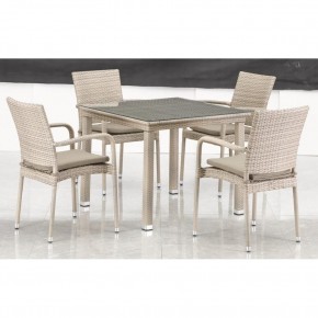 Комплект плетеной мебели T256C/Y376C-W85 Latte (4+1) + подушки на стульях в Североуральске - severouralsk.mebel24.online | фото 3