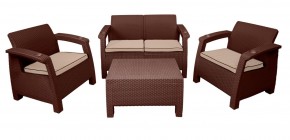 Комплект уличной мебели Yalta Premium Terrace Set (Ялта) шоколадый (+подушки под спину) в Североуральске - severouralsk.mebel24.online | фото 1