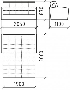 КОРАЛЛ 2 Диван БД 1800 в Североуральске - severouralsk.mebel24.online | фото 5
