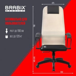 Кресло BRABIX PREMIUM "Ultimate EX-800" пластик, плотная двойная сетка Х2, черное/бежевое, 532916 в Североуральске - severouralsk.mebel24.online | фото 6