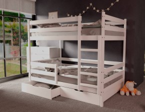 Кровать двухъярусная без крыши 80*190 Белый в Североуральске - severouralsk.mebel24.online | фото