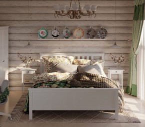 Кровать Кантри двухспальная 180х200, массив сосны, цвет белый в Североуральске - severouralsk.mebel24.online | фото 4