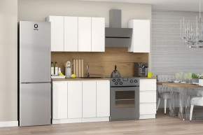 Кухня Хилтон 1.6 м (Белый текстурный/Дуб Вотан) в Североуральске - severouralsk.mebel24.online | фото