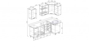 Кухня угловая Антрацит 2200х1000 (Стол. 38мм) в Североуральске - severouralsk.mebel24.online | фото 2