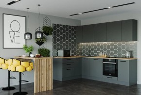 Кухня угловая Антрацит 2600х1600 (Стол. 38мм) в Североуральске - severouralsk.mebel24.online | фото 1