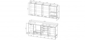 Кухонный гарнитур Антик 2200 h950 (Стол. 38мм) в Североуральске - severouralsk.mebel24.online | фото 2