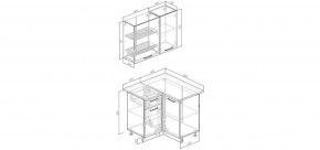 Кухонный гарнитур Белый Глянец 1000*1000 (Стол. 38мм) в Североуральске - severouralsk.mebel24.online | фото 2