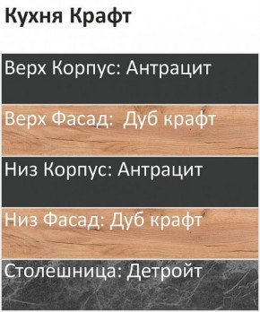 Кухонный гарнитур Крафт 2200 (Стол. 38мм) в Североуральске - severouralsk.mebel24.online | фото 3