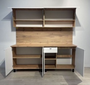 Кухонный гарнитур «Монако» 2.0 м Серия 2 МДФ с фрезеровкой (Дуб Золотой/Белый матовый) в Североуральске - severouralsk.mebel24.online | фото 4