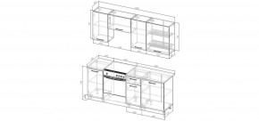 Кухонный гарнитур Санторини 2000 (Стол. 38мм) в Североуральске - severouralsk.mebel24.online | фото 2