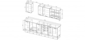 Кухонный гарнитур Санторини 2800 (Стол. 38мм) в Североуральске - severouralsk.mebel24.online | фото 2