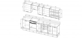 Кухонный гарнитур Санторини 3000 (Стол. 38мм) в Североуральске - severouralsk.mebel24.online | фото 2