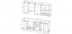 Кухонный гарнитур Смоки 2400 h950 (Стол. 38 мм) в Североуральске - severouralsk.mebel24.online | фото 2
