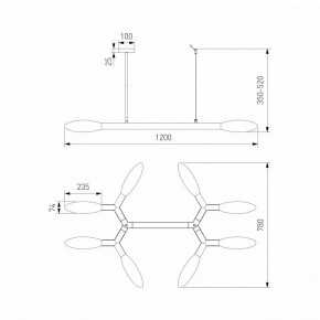 Люстра на штанге Eurosvet Covalent 30180 черный в Североуральске - severouralsk.mebel24.online | фото 3