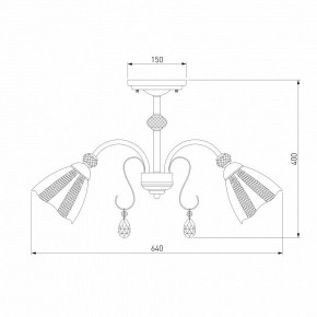 Люстра на штанге Eurosvet Floranse 30155/5 античная бронза в Североуральске - severouralsk.mebel24.online | фото 3