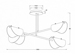 Люстра на штанге Freya Mallow FR5228PL-04C в Североуральске - severouralsk.mebel24.online | фото 2