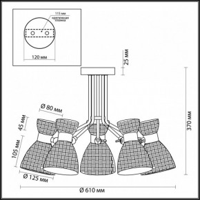 Люстра на штанге Lumion Jackie 3704/5C в Североуральске - severouralsk.mebel24.online | фото 5