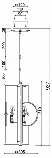 Люстра на штанге Maytoni Marmo MOD099PL-03G в Североуральске - severouralsk.mebel24.online | фото 4