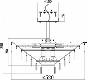 Люстра на штанге Maytoni Mazzo MOD130CL-11G в Североуральске - severouralsk.mebel24.online | фото 5