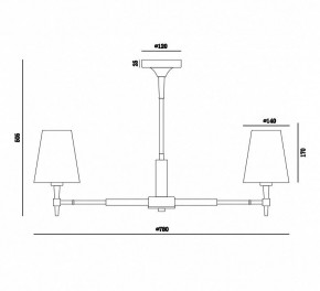 Люстра на штанге Maytoni Zaragoza H001CL-05BS в Североуральске - severouralsk.mebel24.online | фото 6