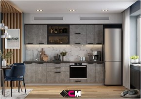 Модульная кухня Пасаденна ателье светлое в Североуральске - severouralsk.mebel24.online | фото 1
