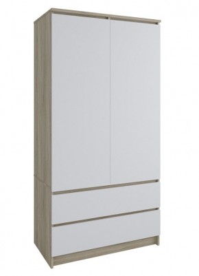 МОРИ МШ 900.1 Шкаф с 2-мя дв. и 2-мя ящ. (Дуб Сонома/Белый) в Североуральске - severouralsk.mebel24.online | фото 1