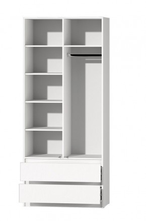 МС "Хилтон" Шкаф №3 900 (Белый текстурный) в Североуральске - severouralsk.mebel24.online | фото 3
