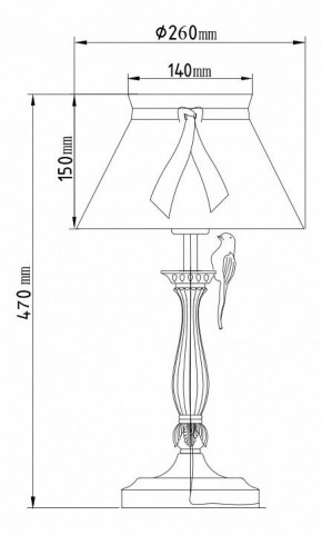 Настольная лампа декоративная Maytoni Bird ARM013-11-W в Североуральске - severouralsk.mebel24.online | фото 5