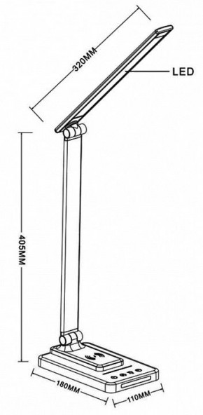Настольная лампа офисная Arte Lamp William A5122LT-1WH в Североуральске - severouralsk.mebel24.online | фото 3