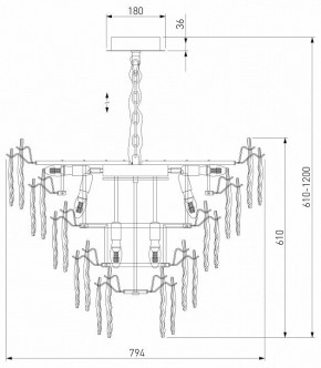 Подвесная люстра Bogate-s Leaf 369 в Североуральске - severouralsk.mebel24.online | фото 4