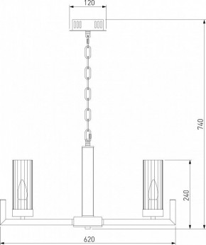 Подвесная люстра Eurosvet Arganie 60133/6 латунь в Североуральске - severouralsk.mebel24.online | фото 6