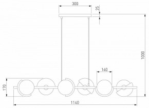 Подвесная люстра Eurosvet Moity 70149/6 черный/латунь в Североуральске - severouralsk.mebel24.online | фото 5