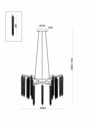 Подвесная люстра Freya Mineral FR1010PL-06G в Североуральске - severouralsk.mebel24.online | фото 3